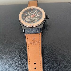 Hublot Black and Tan mechanic Watch